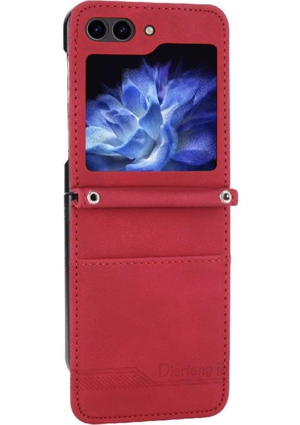 Samsung Galaxy Z Flip 5 Için Flip Case Bileklik Kart Yuvaları Manyetik Nakit (Yurt Dışından) modelleri
