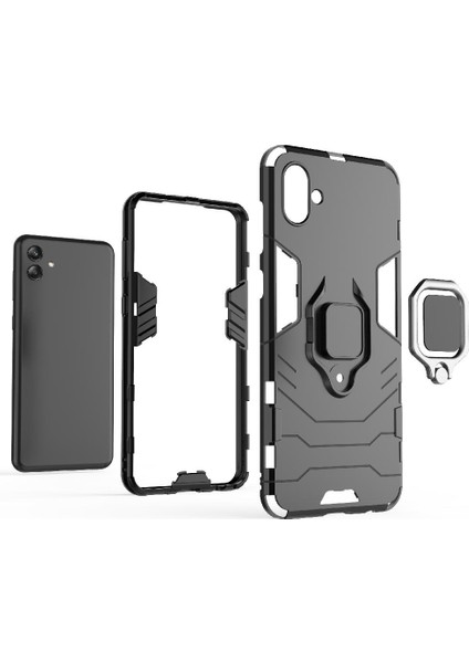 Samsung Galaxy A04 4g Kickstand Darbeye Kapak 360 &deg; Dönen (Yurt Dışından) fırsatları