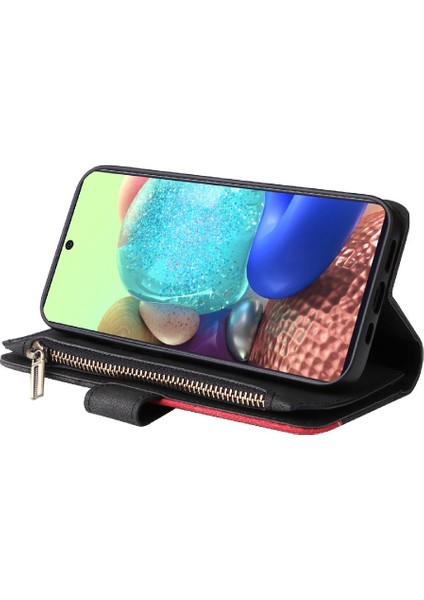 Samsung Galaxy A71 5g Kickstand Koruyucu Iki Renkli Dikiş Için Kılıf (Yurt Dışından)