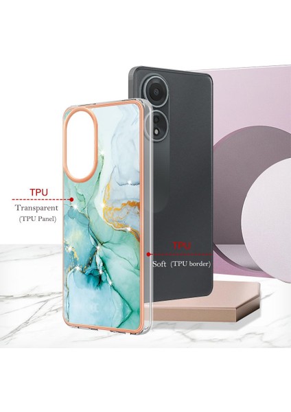 Oppo A58 4g Ince Tpu Mermer Desen Koruma Yumuşak Tampon Için Kılıf (Yurt Dışından) modelleri
