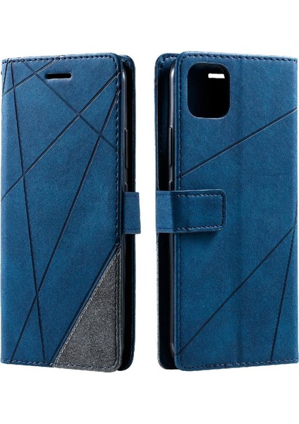 Realme C11 Kart Tutucu Için Kickstand Manyetik Cüzdan Flip Folio Pu (Yurt Dışından)