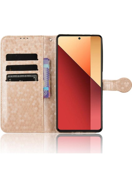 Xiaomi Redmi Için Not 13 Pro 4g Geometrik Desen Deri Cüzdan (Yurt Dışından)