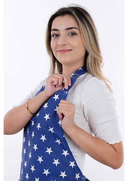 Motif Ayarlanabilir Askılı Şef Önlüğü Chef Mutfak Önlüğü