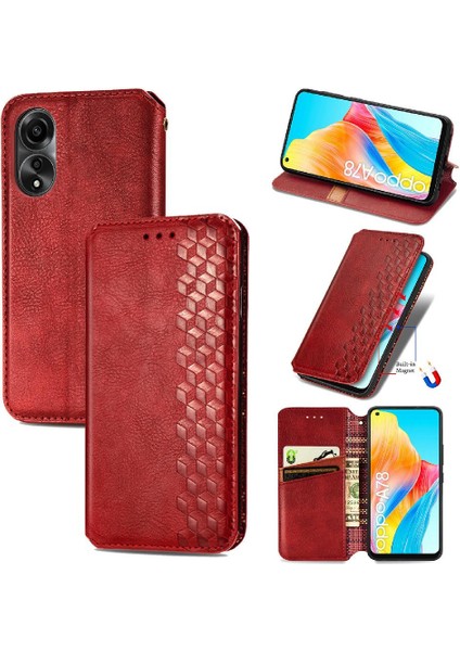 Oppo A78 4g Cüzdan Fonksiyonu Için Kılıf Deri Kılıf Zarif Iş Çevirme (Yurt Dışından) modelleri