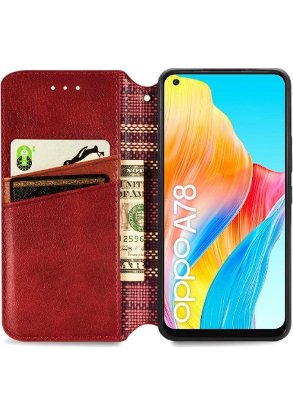 Oppo A78 4g Cüzdan Fonksiyonu Için Kılıf Deri Kılıf Zarif Iş Çevirme (Yurt Dışından) indirimleri
