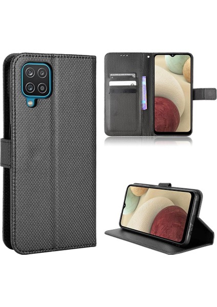 Samsung Galaxy A12 5g Kickstand Manyetik Cüzdan Kart Tutucu Kapak (Yurt Dışından)