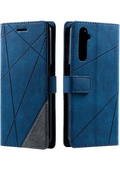 Realme 6 Kart Tutucu Için Kickstand Cüzdan Flip Folio Manyetik Pu (Yurt Dışından)