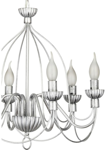 Aydınlatma Calista 6 Lı Kasa Siyah Gümüş Patine Avize modelleri