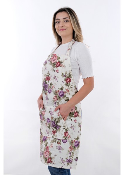 Motif Ayarlanabilir Askılı Şef Önlüğü Chef Mutfak Önlüğü