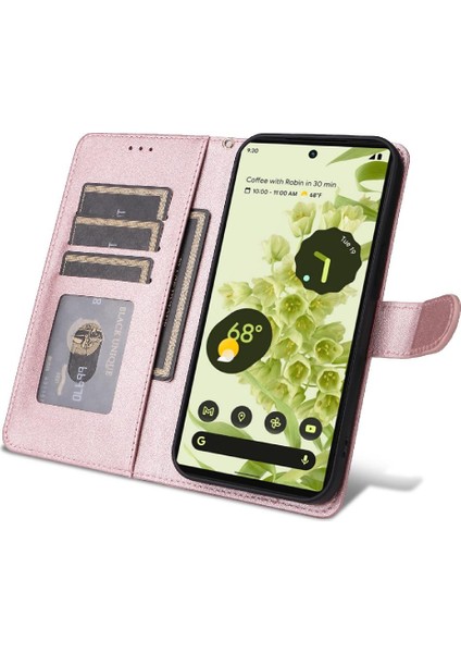 Google Piksel 6 Için Flip Case Darbeye Deri Kılıf Cüzdan Kapak Çevirin (Yurt Dışından)