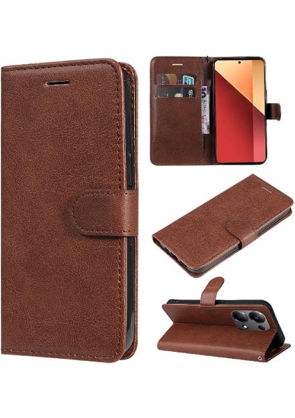 Xiaomi Redmi Not 13 Pro 4g Için Flip Case Yüksek Kalite Deri Iş (Yurt Dışından)