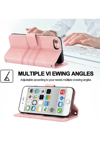 Apple iPhone 6/ 7/ 8 Için Flip Case Cüzdan Kılıf Manyetik Kapatma Darbeye Pu (Yurt Dışından)