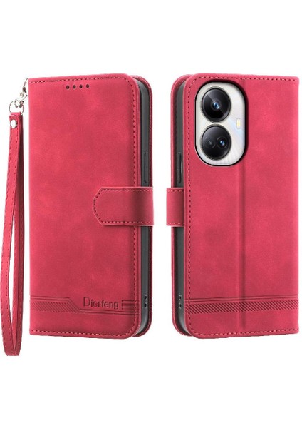 Realme 10 Pro Artı Manyetik Kapatma Nakit Cep Bileklik Için Flip Case (Yurt Dışından)