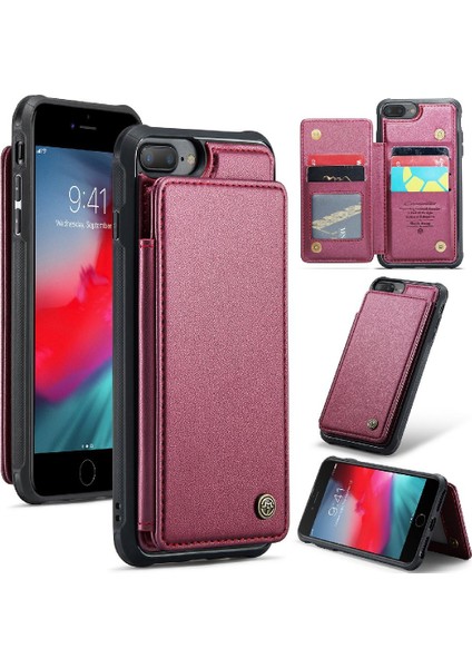 Apple iPhone 6 Artı/6s Artı Pu Deri Rfıd Engelleme Için Caseme Cüzdan Kılıf (Yurt Dışından)