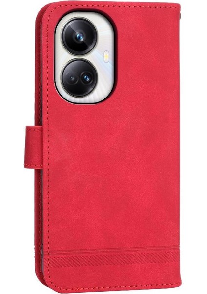Realme 10 Pro Artı Manyetik Kapatma Nakit Cep Bileklik Için Flip Case (Yurt Dışından)