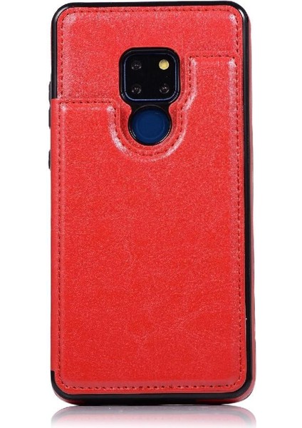 Cüzdan Kılıf Huawei Mate 20 Kart Yuvaları Için Kickstand Pu Deri Çift (Yurt Dışından)