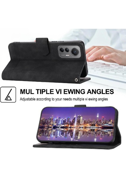 Xiaomi 12 Pro Manyetik Kapatma Bileklik Kart Yuvaları Premium Için Flip Case (Yurt Dışından)