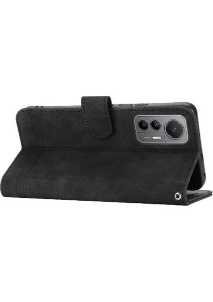 Xiaomi 12 Pro Manyetik Kapatma Bileklik Kart Yuvaları Premium Için Flip Case (Yurt Dışından)