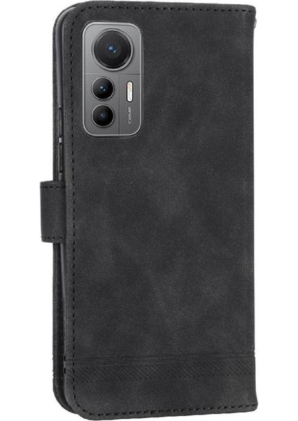Xiaomi 12 Pro Manyetik Kapatma Bileklik Kart Yuvaları Premium Için Flip Case (Yurt Dışından)
