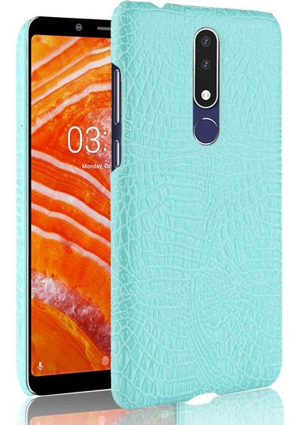 Nokia 3.1 Plus Anti Scratch Klasik Timsah Için Şık Klasik Kılıf (Yurt Dışından)