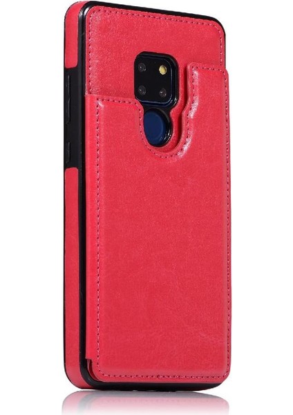 Cüzdan Kılıf Huawei Mate 20 Kart Yuvaları Için Kickstand Pu Deri Çift (Yurt Dışından)