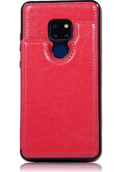 Cüzdan Kılıf Huawei Mate 20 Kart Yuvaları Için Kickstand Pu Deri Çift (Yurt Dışından)