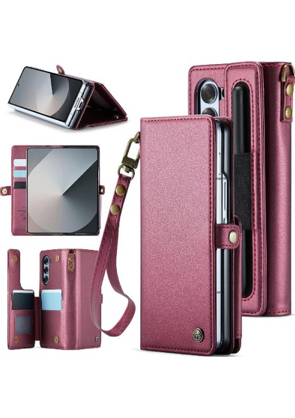Samsung Galaxy Z Caseme 6 5g Kart Tutucu Ince Kılıf Pu (Yurt Dışından)