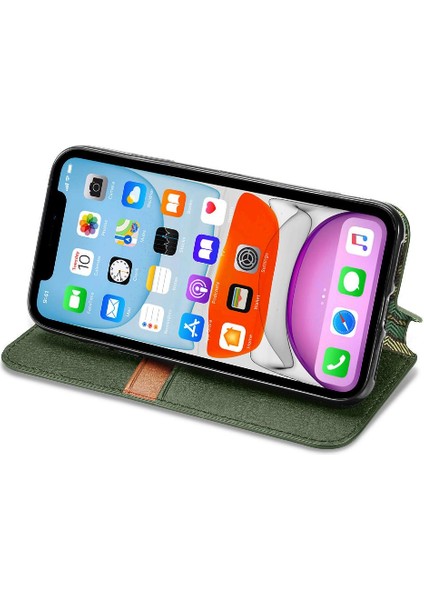 Apple iPhone 11 Için Kılıf Promax Flip Kapak Zarif Iş Deri Kılıf (Yurt Dışından)