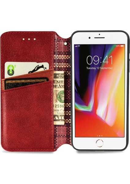 Apple iPhone 8 Için Kılıf Artı/7 Artı Deri Kılıf Cüzdan Fonksiyonu Flip (Yurt Dışından)