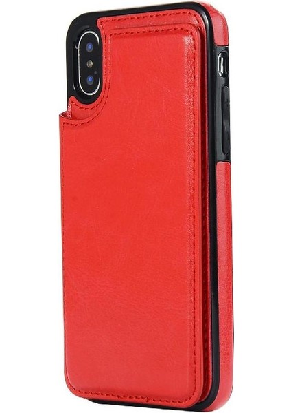 Cüzdan Kılıf Apple iPhone X/xs Kickstand Kart Yuvaları ile Pu Deri Kart (Yurt Dışından)