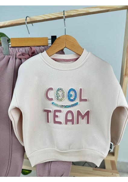 Cool Team Baskılı 3 Iplik Kız Bebek/çocuk Kışlık Ikili Takım fırsatları