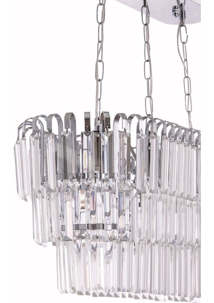 Şelale Elips Gümüş Sarkıt Avize fiyatları