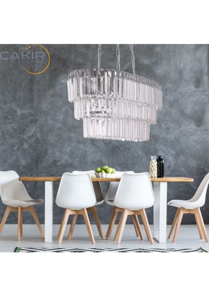 Şelale Elips Gümüş Sarkıt Avize fırsatları