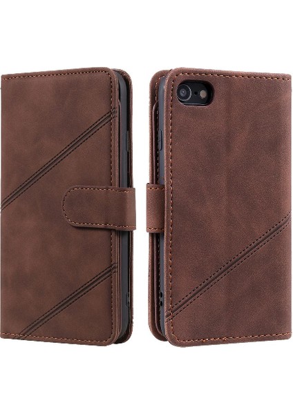 Apple iPhone 7/8 Için Kılıf Manyetik Bileklik Cüzdan Flip Folio Kart Tutucu Pu (Yurt Dışından)