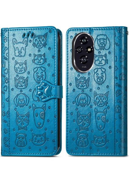 Onur Için Flip Case 200 Pro Kısa Kayış Deri Kılıf Darbeye Karikatür (Yurt Dışından)