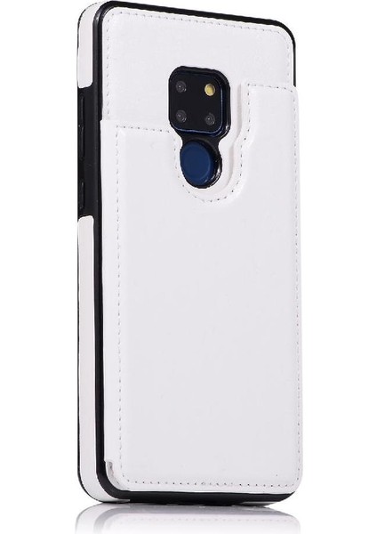 Cüzdan Kılıf Huawei Mate 20 Kart Yuvaları Için Kickstand Pu Deri Çift (Yurt Dışından)