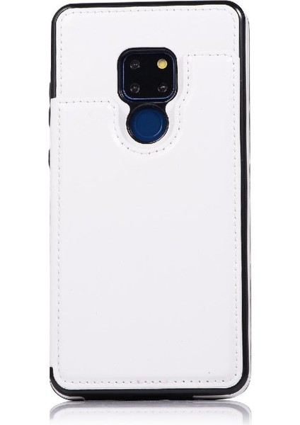 Cüzdan Kılıf Huawei Mate 20 Kart Yuvaları Için Kickstand Pu Deri Çift (Yurt Dışından)