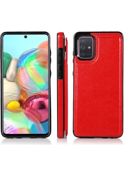 Kart Tutucu Kickstand Çift ile Samsung Galaxy A71 4g Için Cüzdan Kılıf (Yurt Dışından)