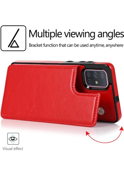 Kart Tutucu Kickstand Çift ile Samsung Galaxy A71 4g Için Cüzdan Kılıf (Yurt Dışından) fiyatları