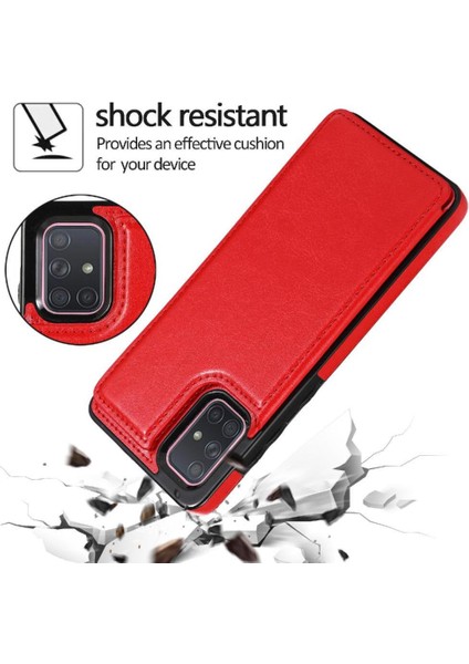 Kart Tutucu Kickstand Çift ile Samsung Galaxy A71 4g Için Cüzdan Kılıf (Yurt Dışından) modelleri