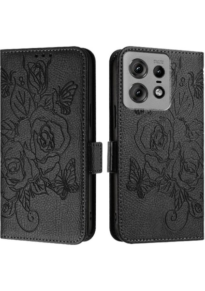 Motorola Kenar 50 Pro Pu Deri Kredi Kartı Yuvası Manyetik ile Kılıf (Yurt Dışından)