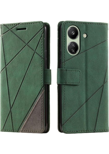 Xiaomi Redmi 13C Için Kılıf Cüzdan Flip Folio Darbeye Pu Deri Manyetik (Yurt Dışından)