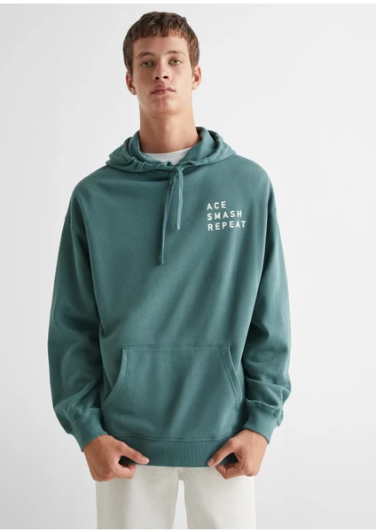 Mango Baskılı Mesajlı Sweatshirt