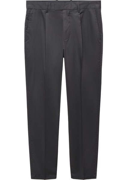 Man Slim Fit Pamuklu Pileli Pantolon fiyatları