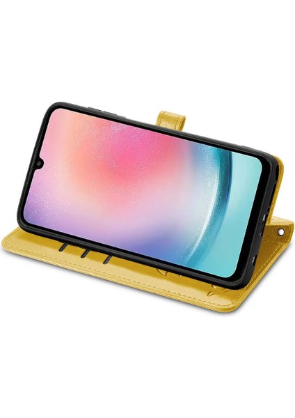 Samsung Galaxy A24 4g Için Kılıf Kısa Kayış Deri Kılıf Karikatür Hayvanlar (Yurt Dışından) modelleri
