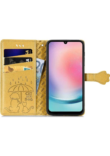 Samsung Galaxy A24 4g Için Kılıf Kısa Kayış Deri Kılıf Karikatür Hayvanlar (Yurt Dışından) fırsatları