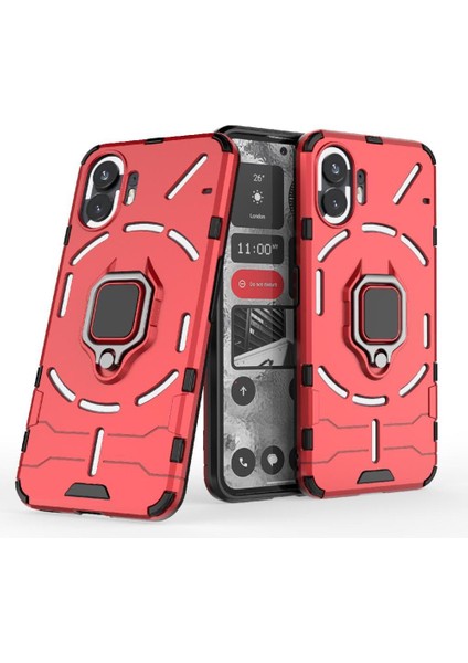 Nothing Kılıf Telefon 2 Darbeye Kapak 360 &deg; Dönen Halka Kickstand Damla (Yurt Dışından)