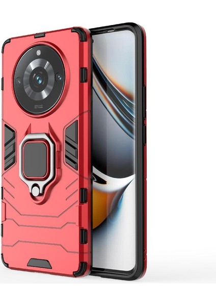 Realme 11 Pro Artı Darbeye Dayanıklı Kapak Için Kılıf Kickstand 360 &deg; Dönen Halka (Yurt Dışından) indirimleri