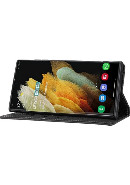 Samsung Galaxy S22 Ultra Pu Deri Kapak Çevirin Folio Kitap El (Yurt Dışından) indirimleri
