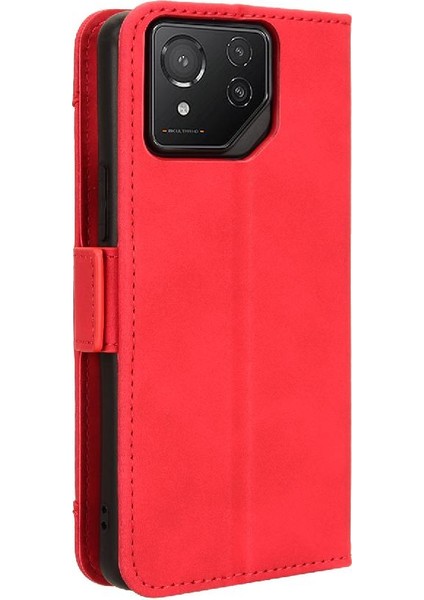 Asus Rog Telefon 8 5g Manyetik Kapatma Deri Cüzdan Kapak Kartı (Yurt Dışından)